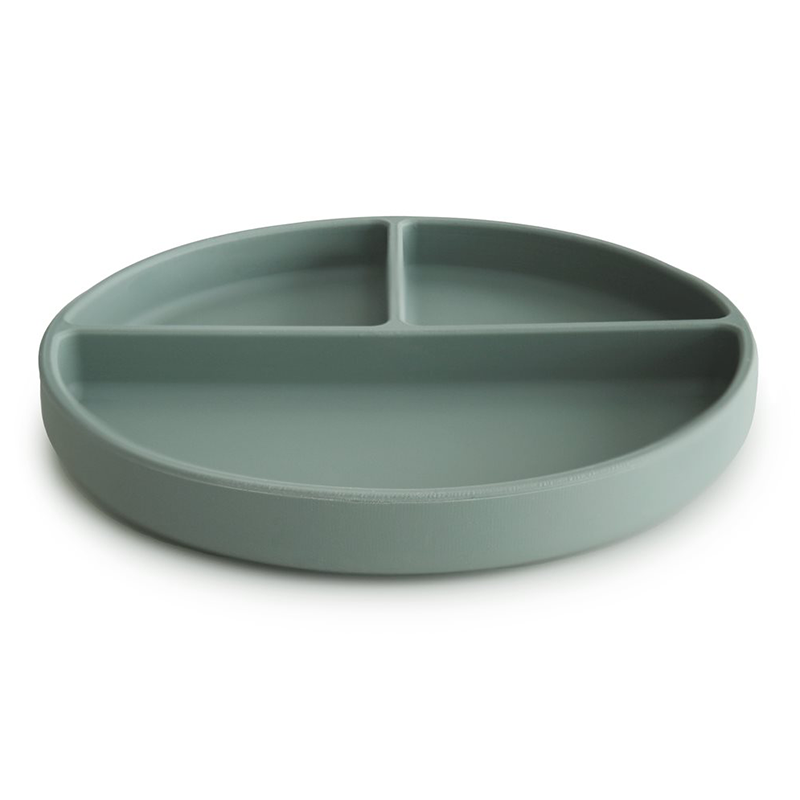 Mushie Silikon Teller mit Saugnapf Cambridge Blue - Online MY SNOWFLAKE