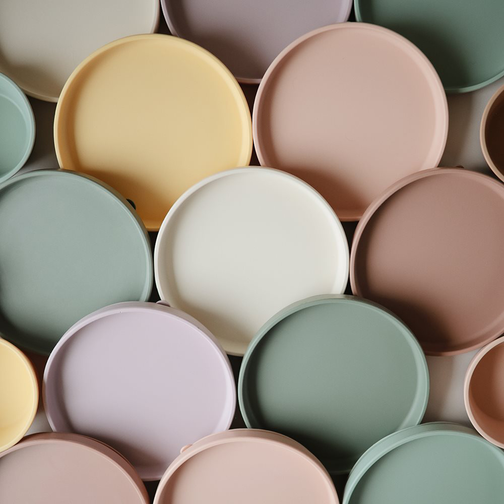 Mushie Silicone Plate with Suction Cup 'Classic' Ivory