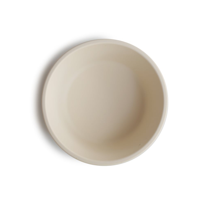Kinder-Schüssel aus Silikon in Creme-Weiss von Mushie