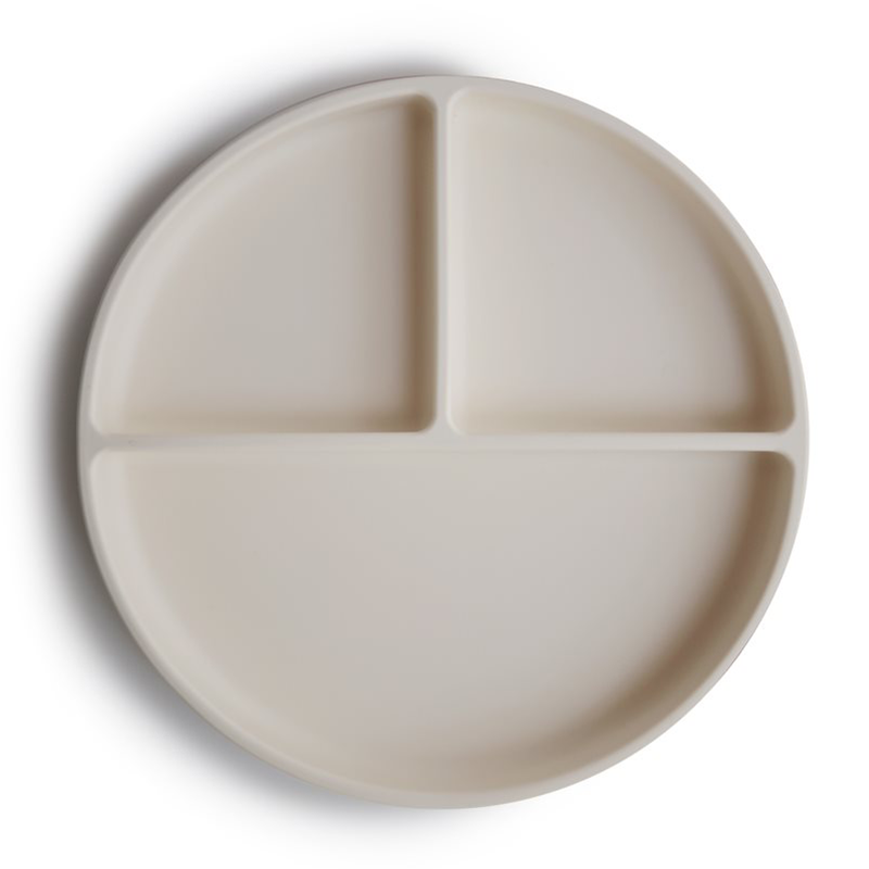Mushie Silikon Teller mit Saugnapf Ivory - Online MY SNOWFLAKE