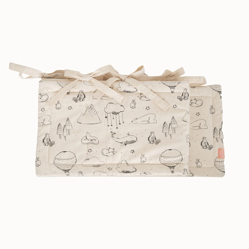 Nani Berlin Bettnestchen 4-in-1 mitwachsendes Babybett Weiss/Schwarz - Online MY SNOWFLAKE