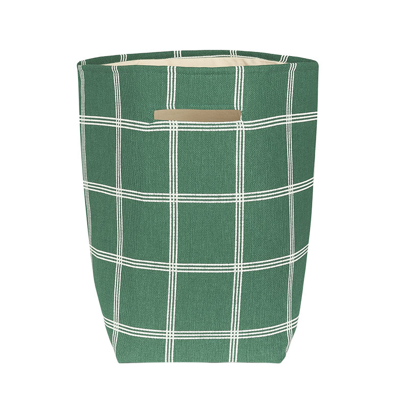Nobodinoz  Aufbewahrungskorb 'Vibes'  Green White Windowpanel