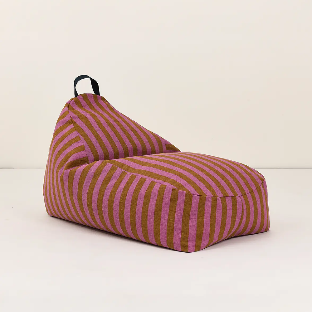 Nobodinoz Sitzsack 'Bliss' Pink Curry Stripes