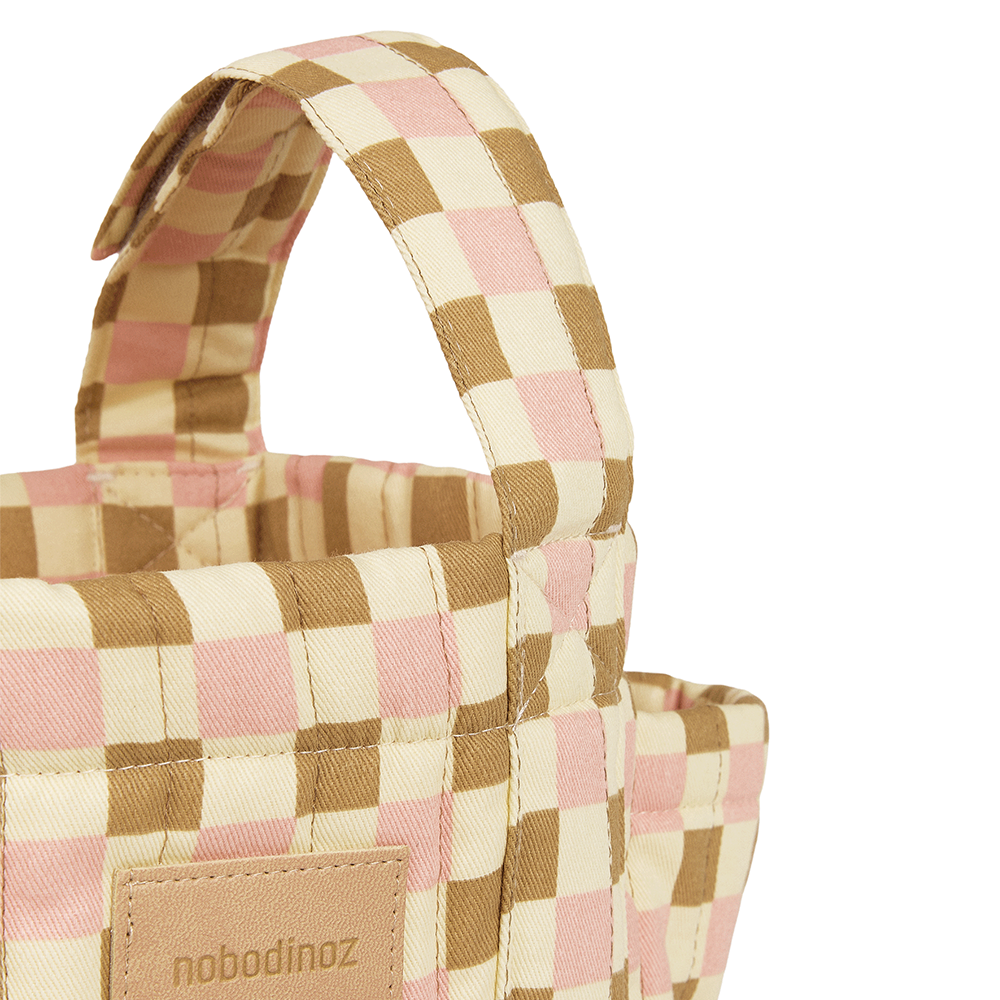 Nobodinoz Kinderwagen Organizer 'Hyde Park' Yellow Pink Mosaic