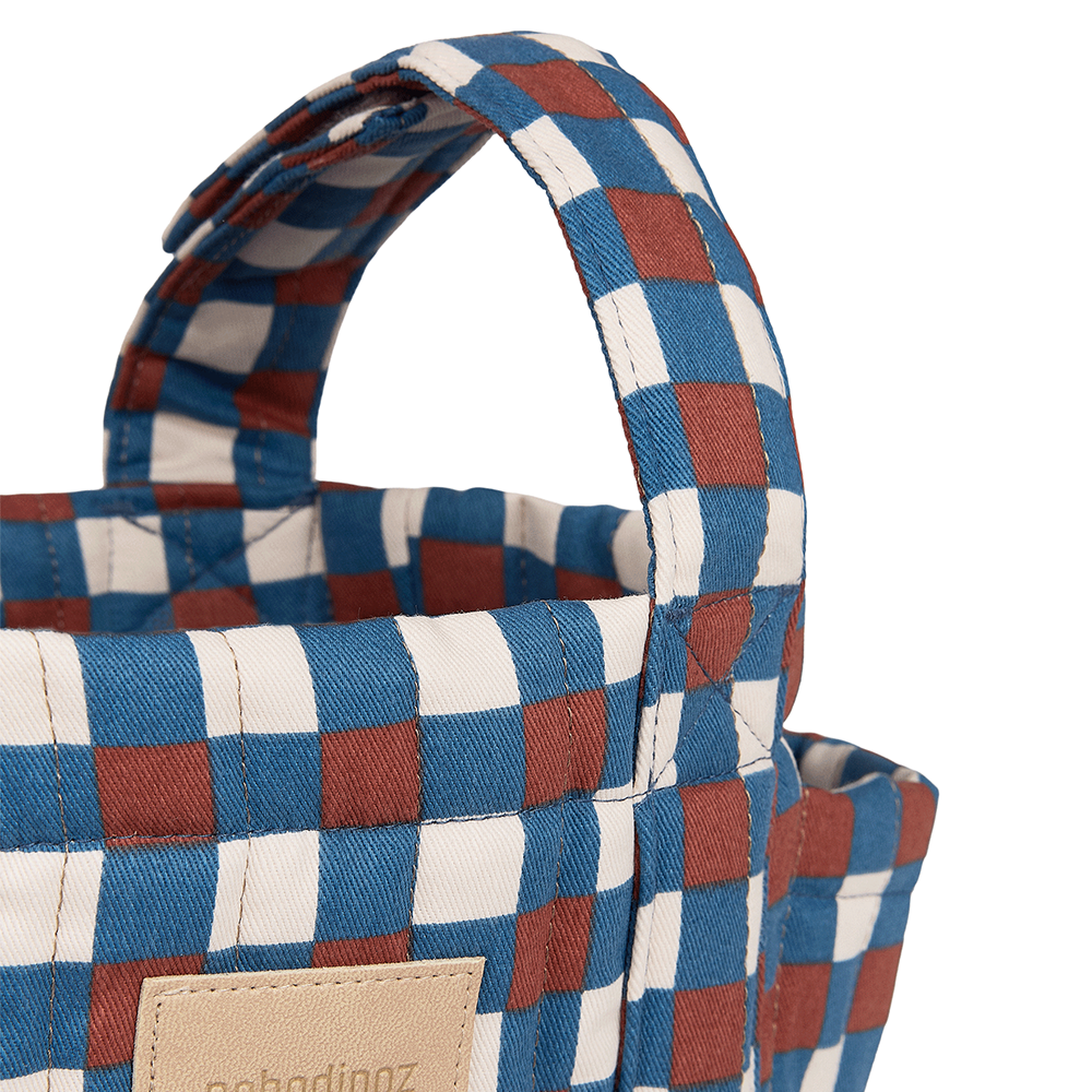Nobodinoz Kinderwagen Organizer 'Hyde Park' Blue Red Mosaic
