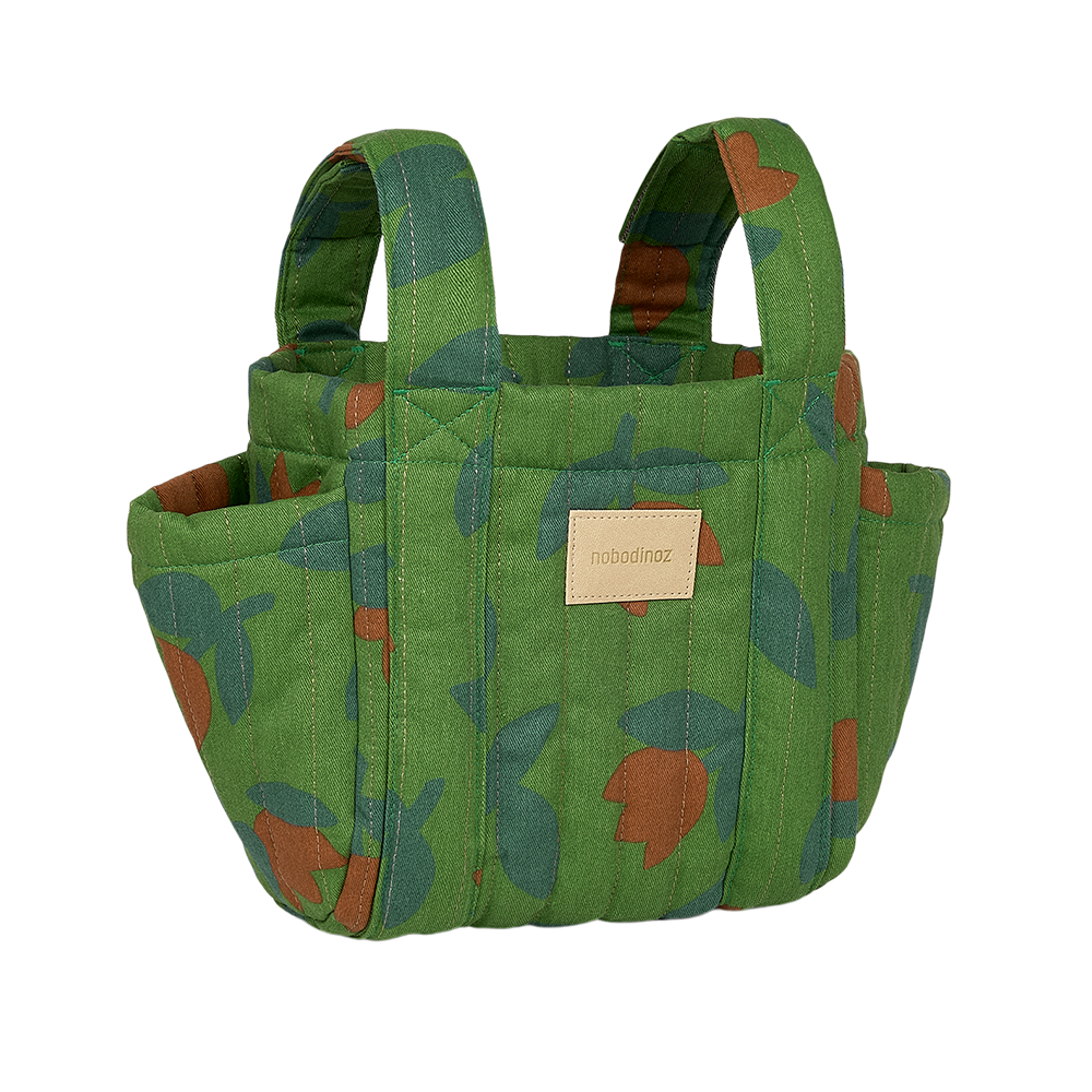 Nobodinoz Kinderwagen Organizer 'Hyde Park' Green Tulips - Online MY SNOWFLAKE