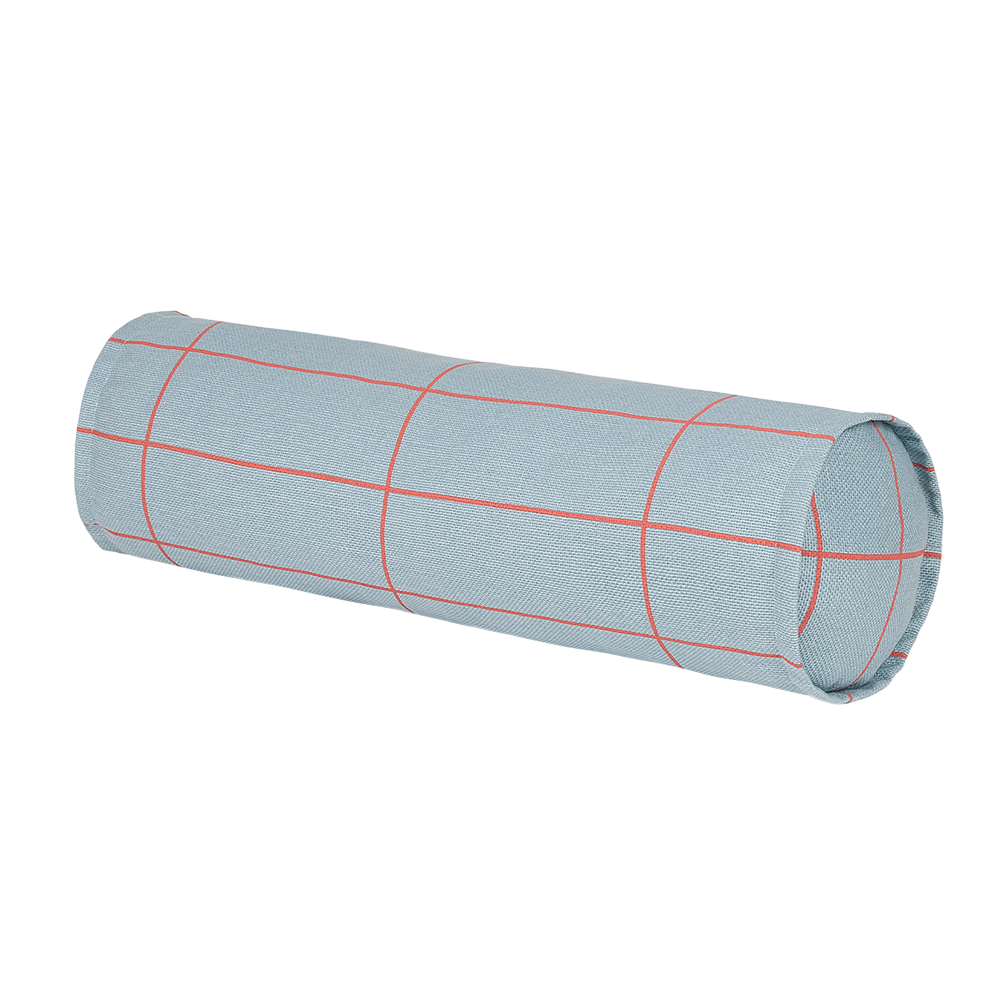 Coussin Nobodinoz 'Vibes' Blue Red Grid