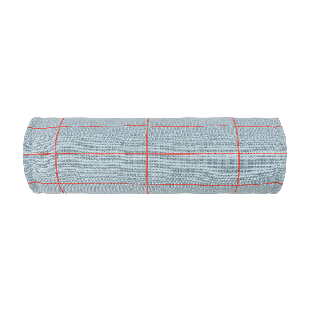 Coussin Nobodinoz 'Vibes' Blue Red Grid