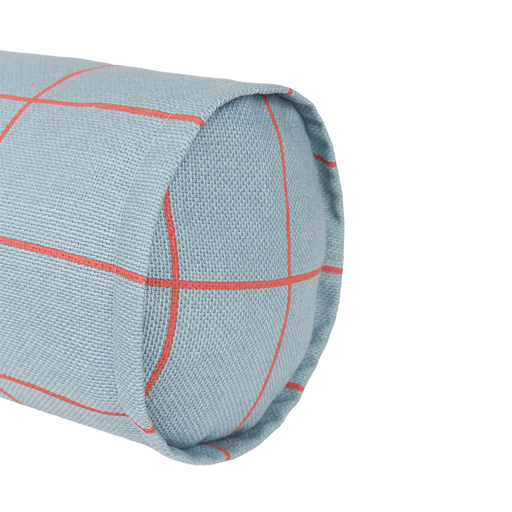 Coussin Nobodinoz 'Vibes' Blue Red Grid