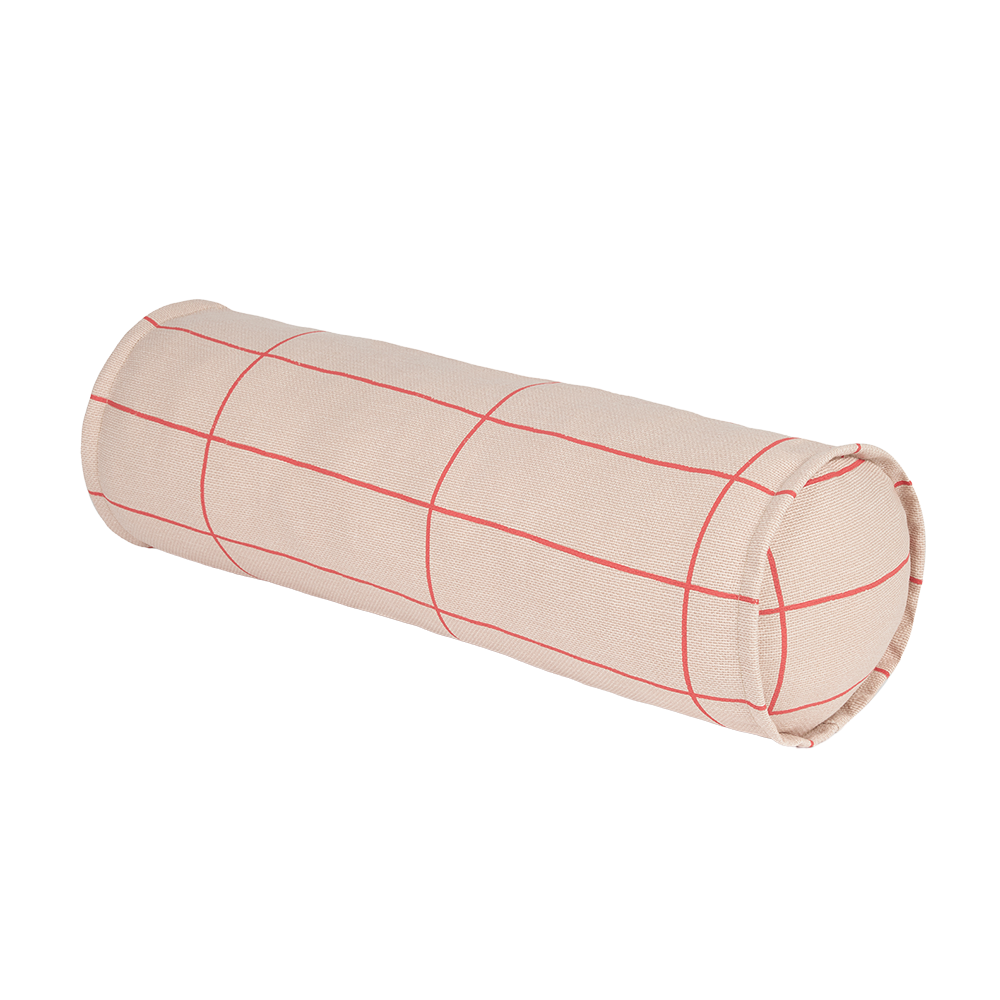 Nobodinoz Kissen 'Vibes' Pink Red Grid