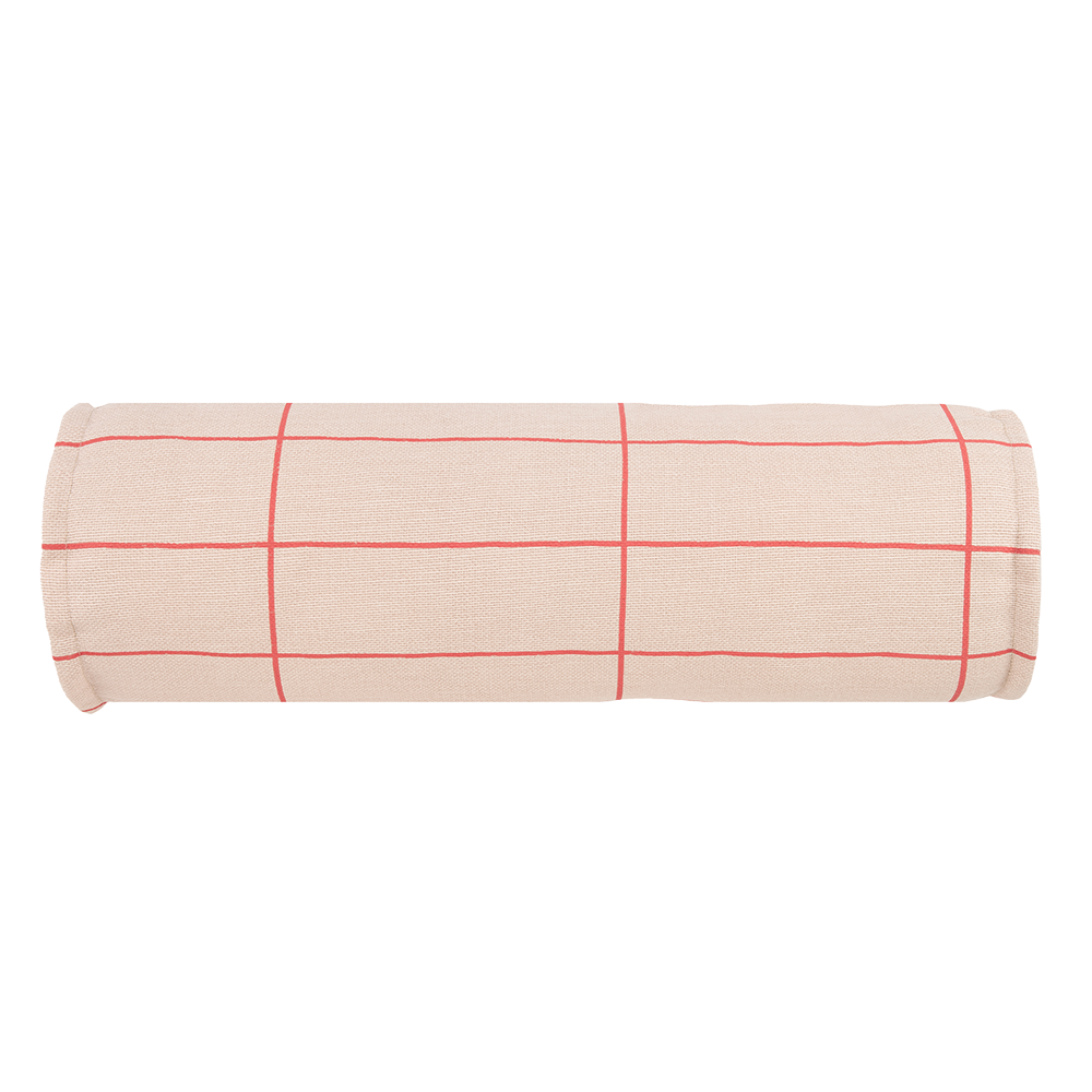 Nobodinoz Kissen 'Vibes' Pink Red Grid