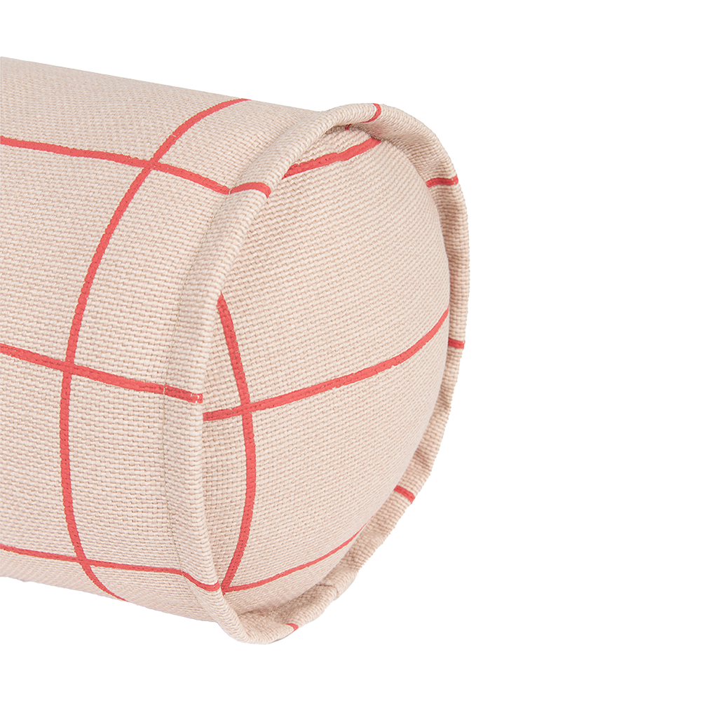 Nobodinoz Kissen 'Vibes' Pink Red Grid