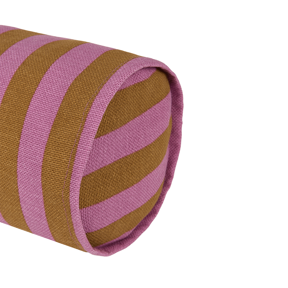 Nobodinoz Kissen 'Vibes' Pink Curry Stripes