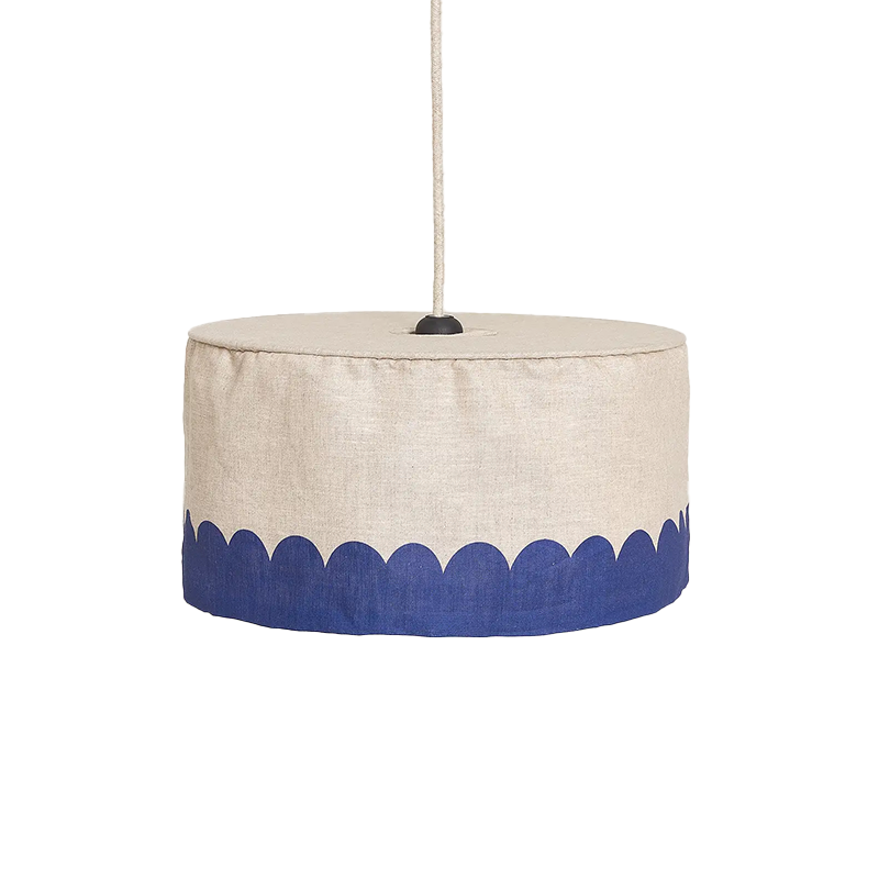 Nobodinoz  Lampenshirm aus Leinen 'Vibes' Blue