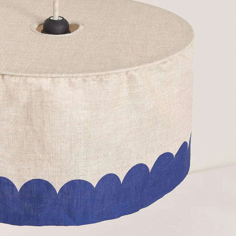 Nobodinoz  Lampenshirm aus Leinen 'Vibes' Blue