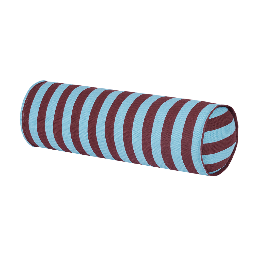 Nobodinoz Coussin 'Vibes' Rayures Bleu Bourgogne