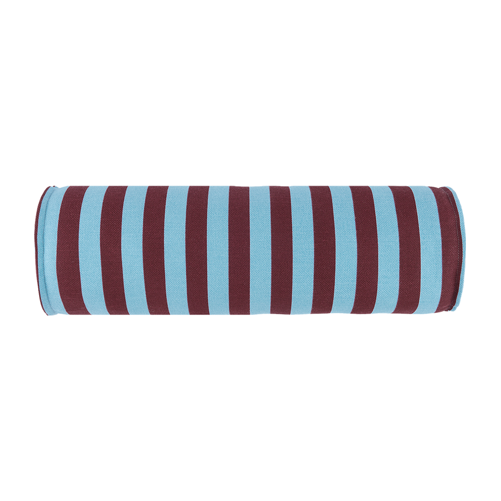 Nobodinoz Coussin 'Vibes' Rayures Bleu Bourgogne