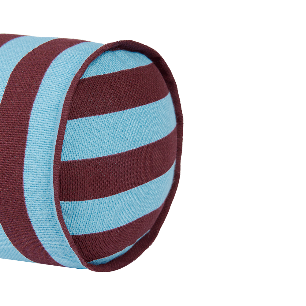 Nobodinoz Coussin 'Vibes' Rayures Bleu Bourgogne