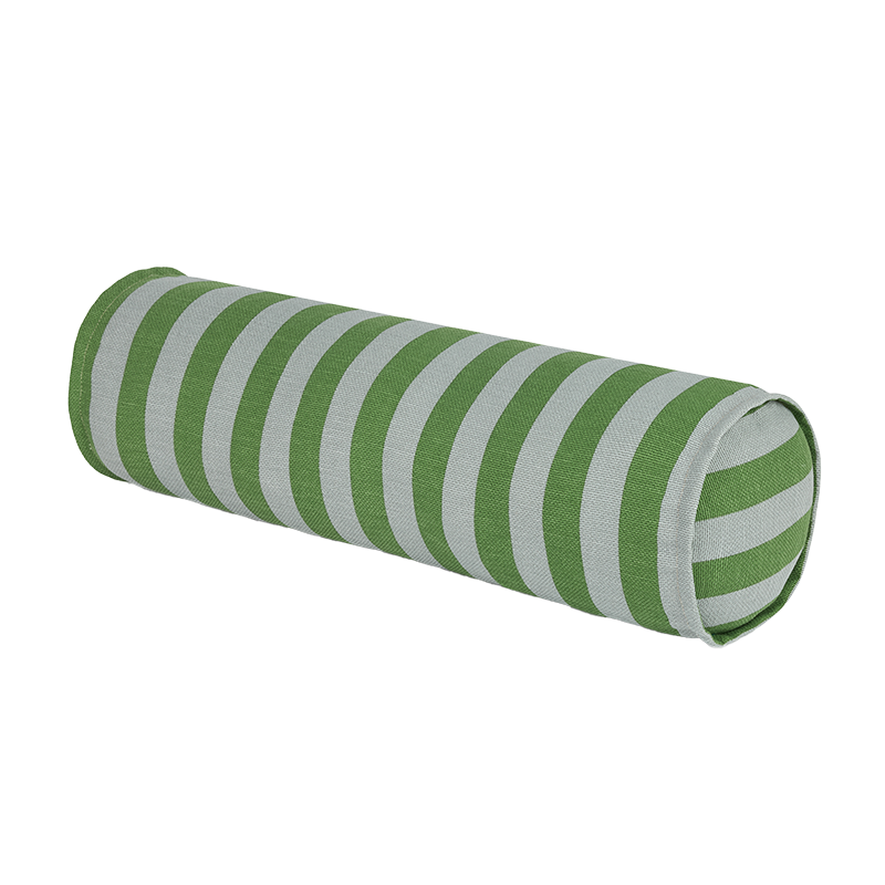 Coussin Nobodinoz 'Vibes' Rayures vert bleu