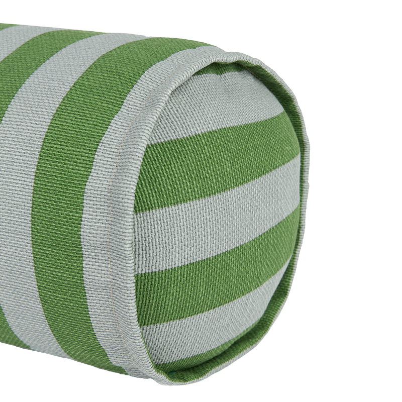 Coussin Nobodinoz 'Vibes' Rayures vert bleu
