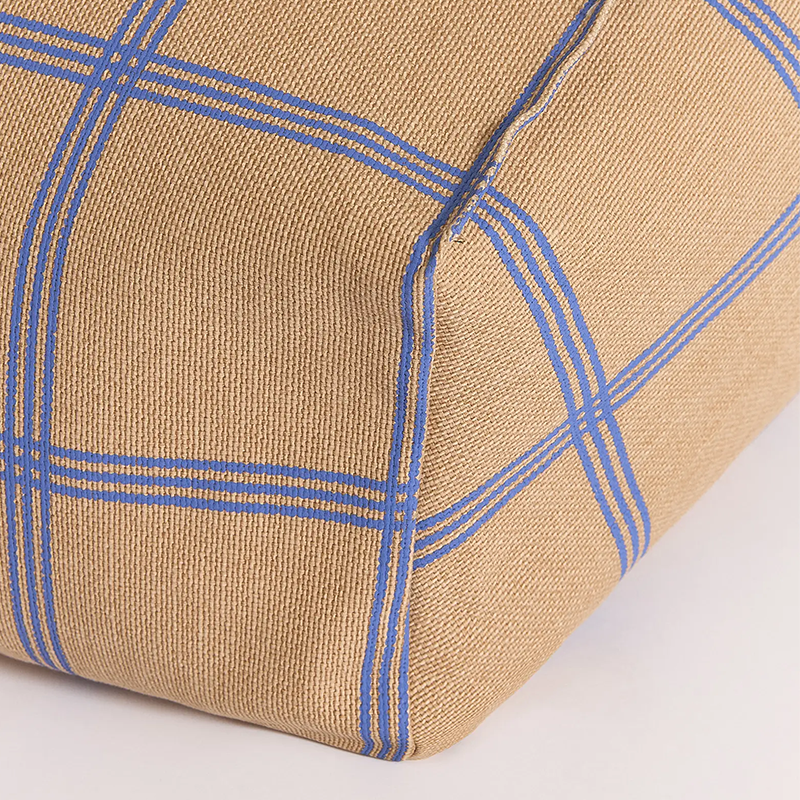 Nobodinoz Armchair Sitzsack 'Vibes' Brown Blue Windowpane