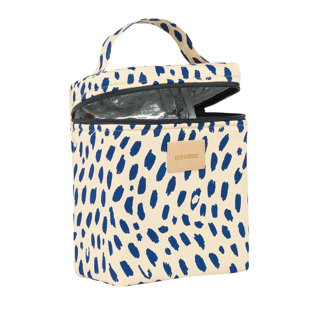 Nobodinoz Thermal Bag for Baby Bottle 'Hyde Park' Leonie Blue