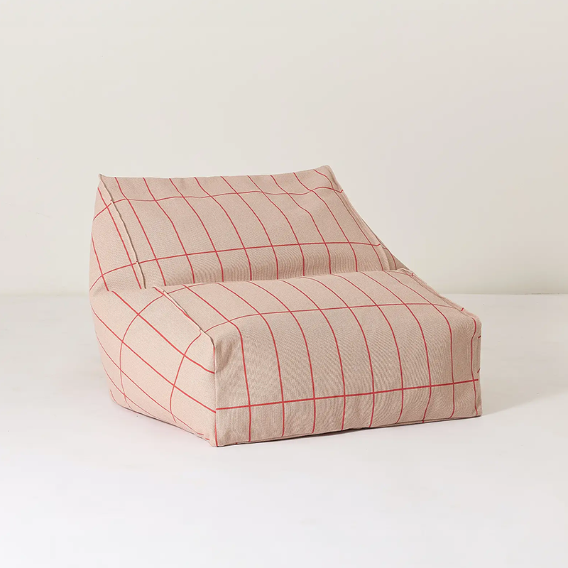 Nobodinoz Fauteuil Pouf 'Vibes' Rose Rouge Grille
