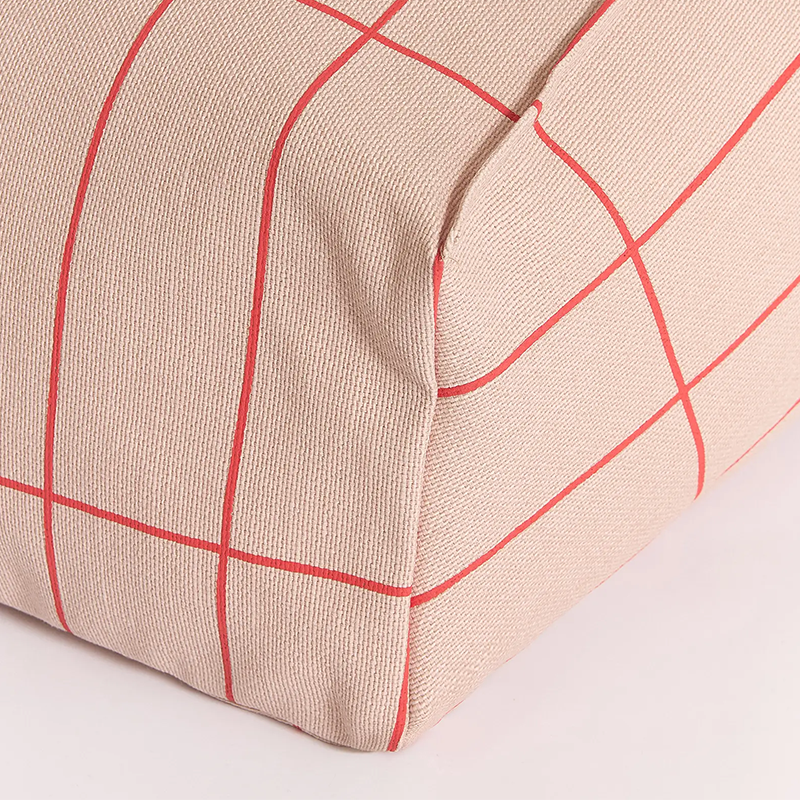 Nobodinoz Fauteuil Pouf 'Vibes' Rose Rouge Grille