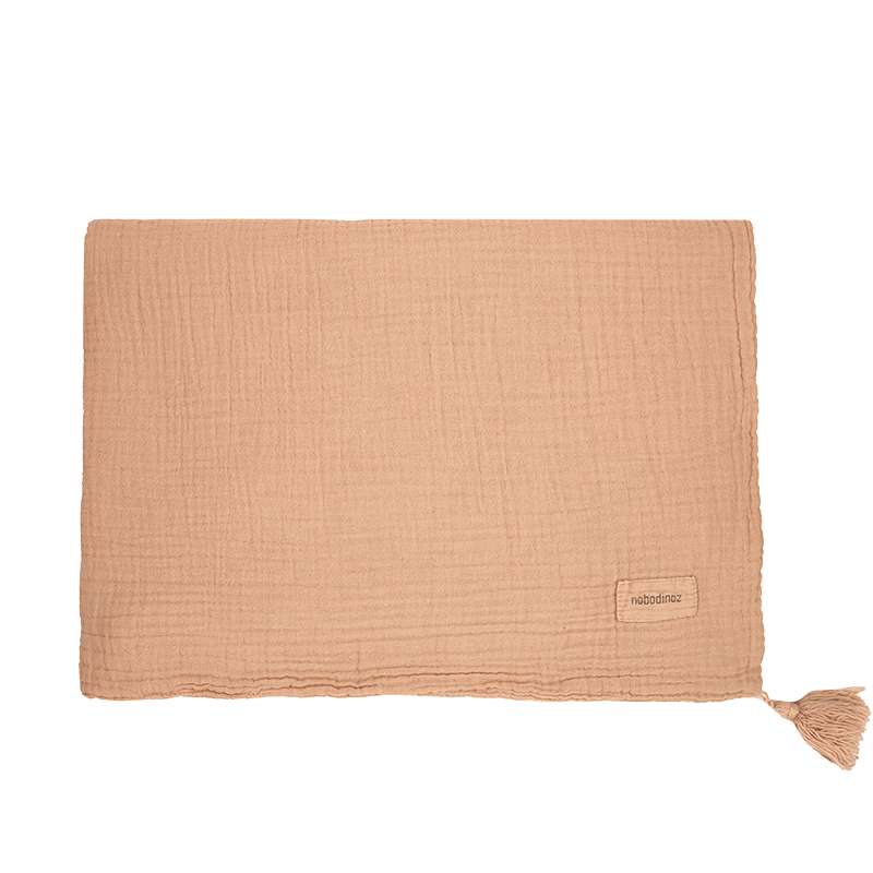 Nobodinoz Mulltuch Decke 'Wabi Sabi' Powder Pink - Online MY SNOWFLAKE