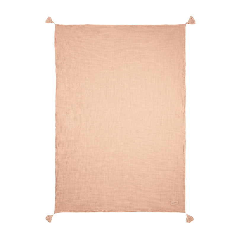 Nobodinoz Mulltuch Decke 'Wabi Sabi' Powder Pink - Online MY SNOWFLAKE