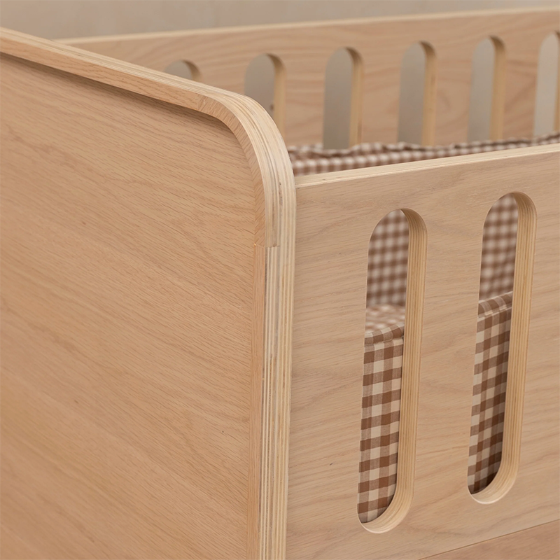 Ausstellungsstück Nofred Baby- und Juniorbett 'Form' Oak mit Matratze - Online MY SNOWFLAKE
