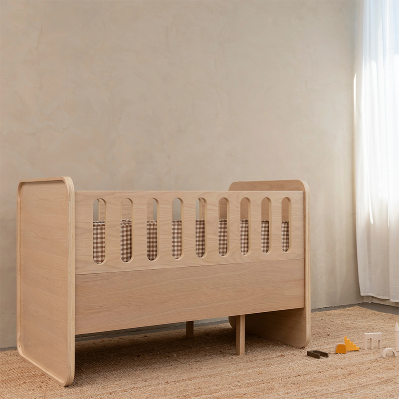 Ausstellungsstück Nofred Baby- und Juniorbett 'Form' Oak mit Matratze - Online MY SNOWFLAKE