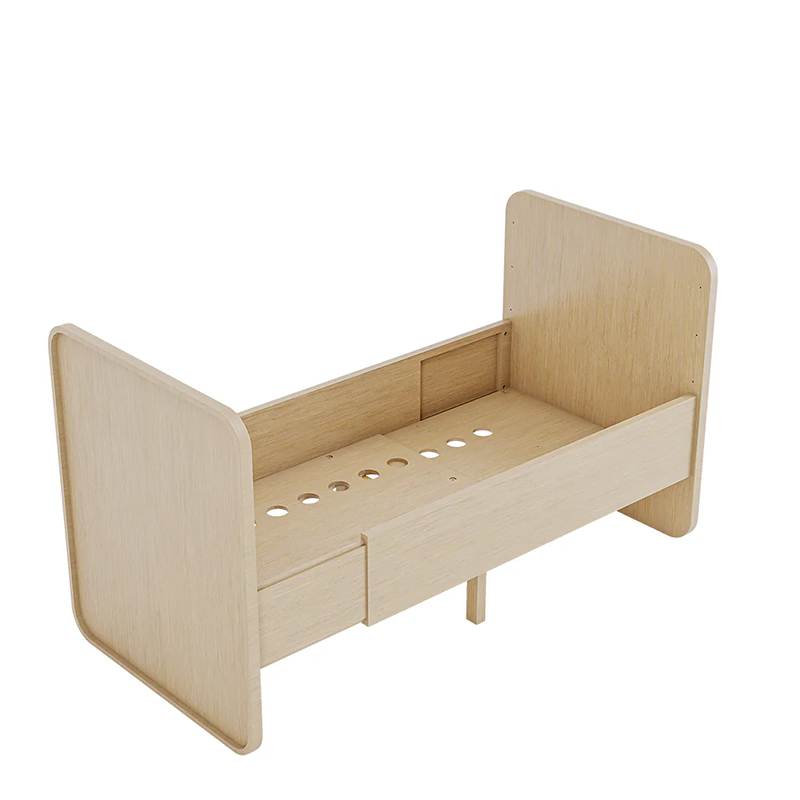 Ausstellungsstück Nofred Baby- und Juniorbett 'Form' Oak mit Matratze - Online MY SNOWFLAKE