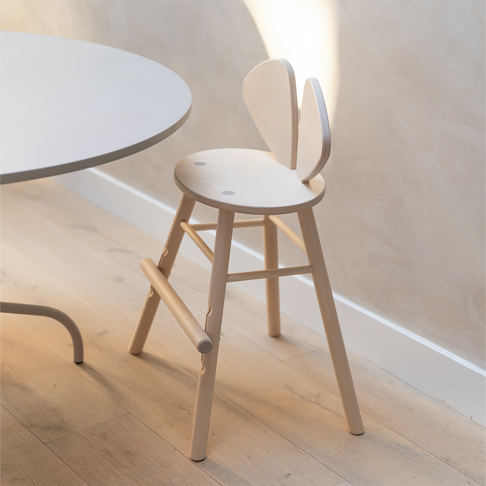 Chaise haute/chaise de bureau pour enfant Nofred 'Souris' en bouleau