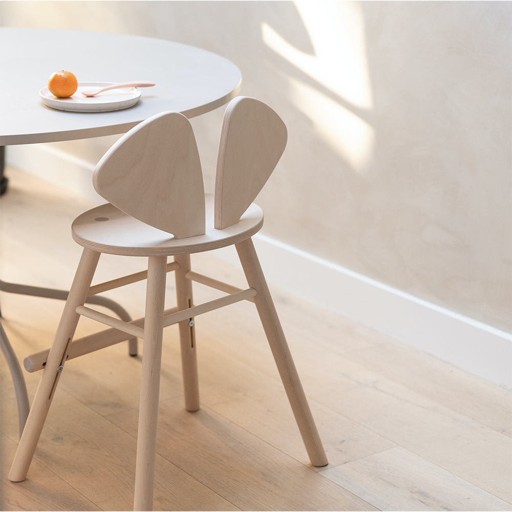 Chaise haute/chaise de bureau pour enfant Nofred 'Souris' en bouleau