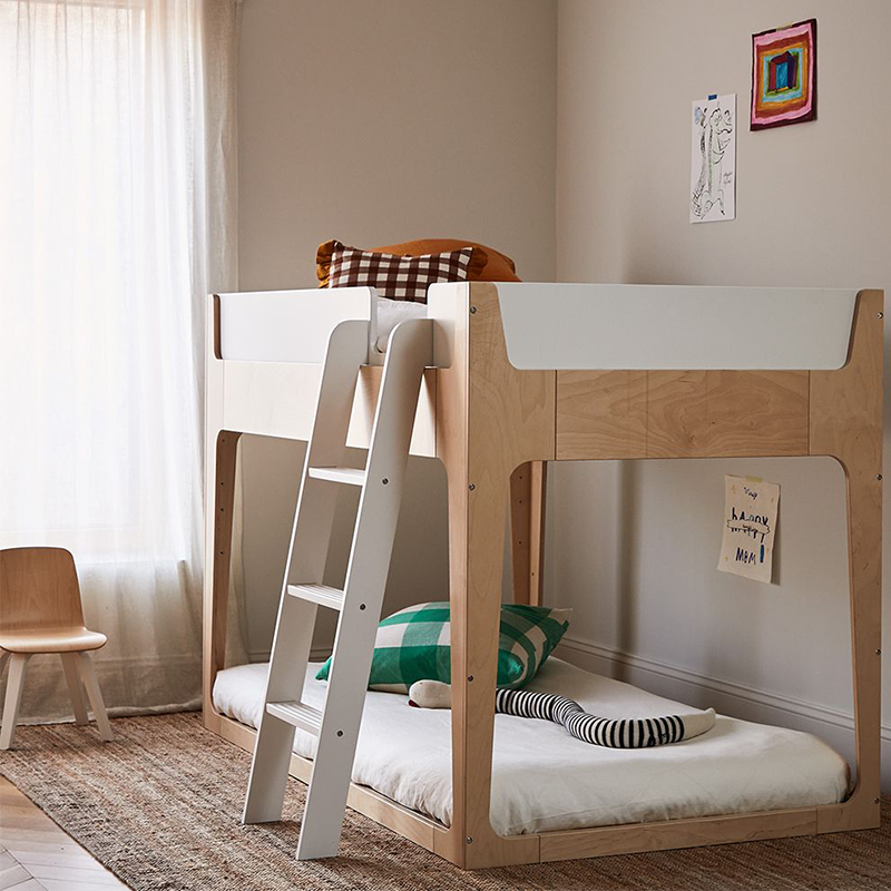 Oeuf NYC Nest Bett 'Perch' Weiss/Birke 90 x 200 cm
