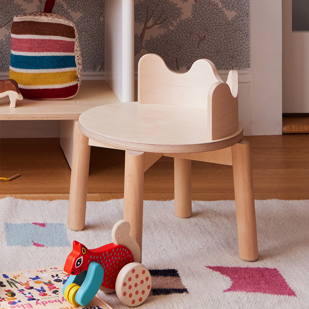 Oeuf NYC Kids' Chair 'Moss' Set of 2 Birch