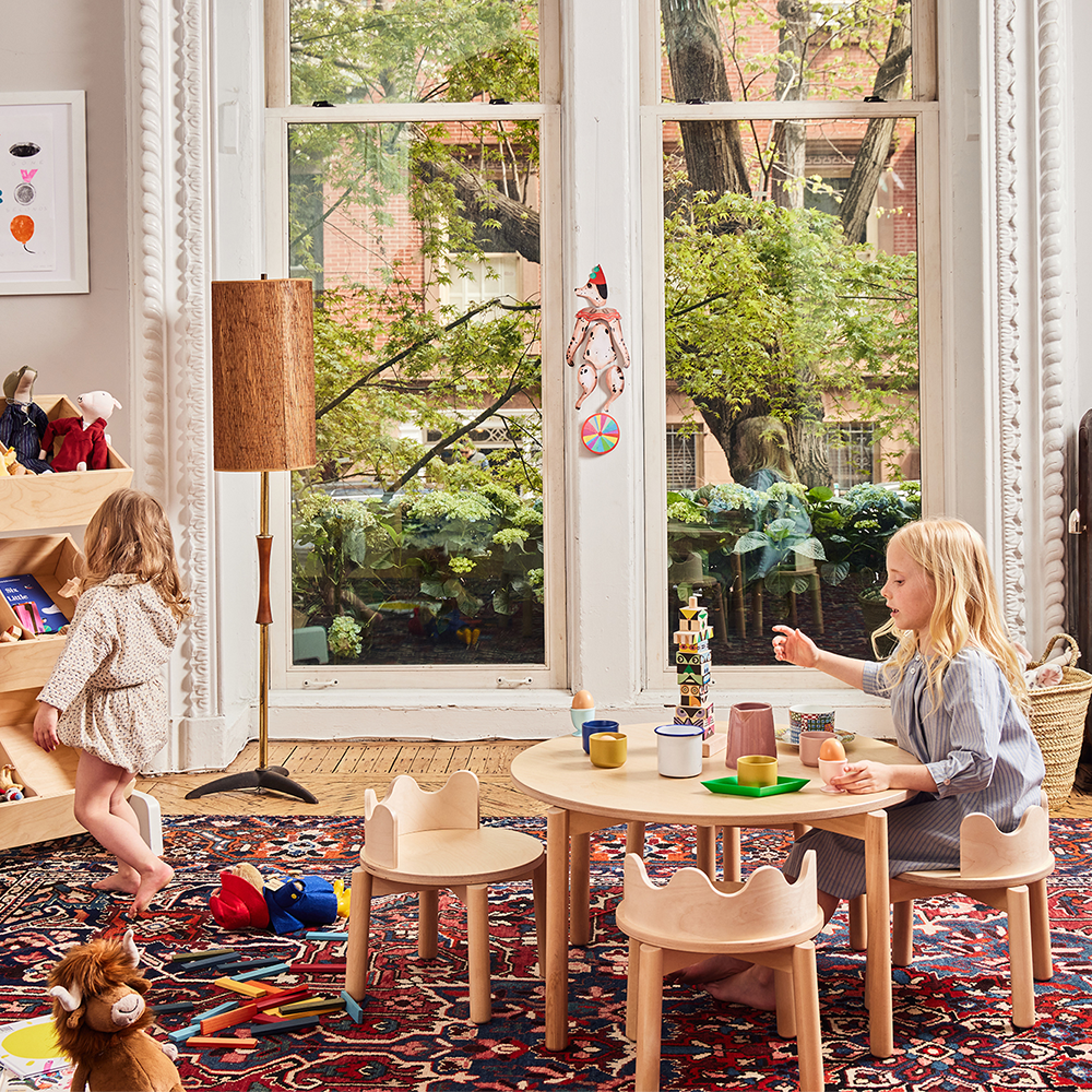 Oeuf NYC Kids' Chair 'Moss' Set of 2 Birch