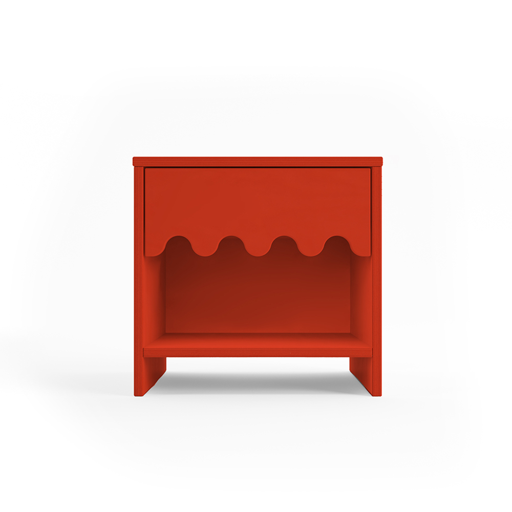 Oeuf NYC table de chevet « Moss » bouleau rouge