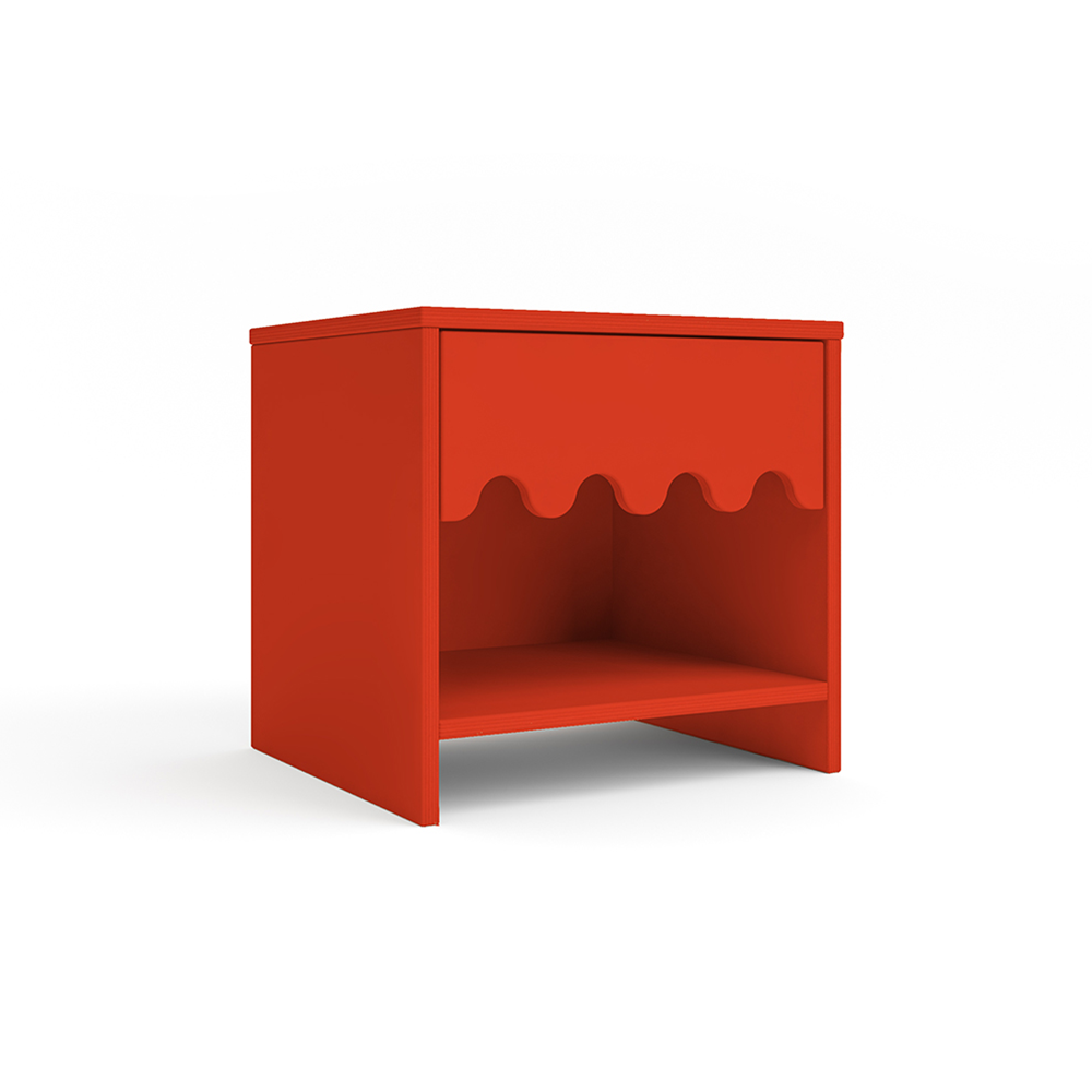 Oeuf NYC table de chevet « Moss » bouleau rouge