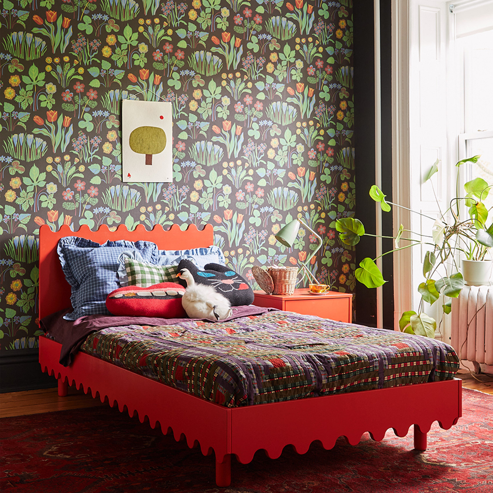Oeuf NYC  Kinderbett 'Moss' Twin  Birke Rot 90 x 200 cm