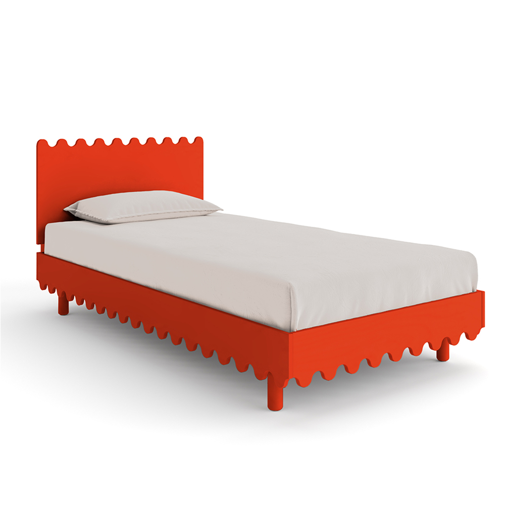 Oeuf NYC  Kinderbett 'Moss' Twin  Birke Rot 90 x 200 cm