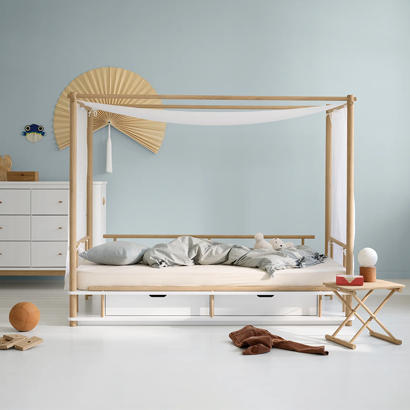 Oliver Furniture Ciel de lit « Kyoto » pour lit à baldaquin Camp Blanc