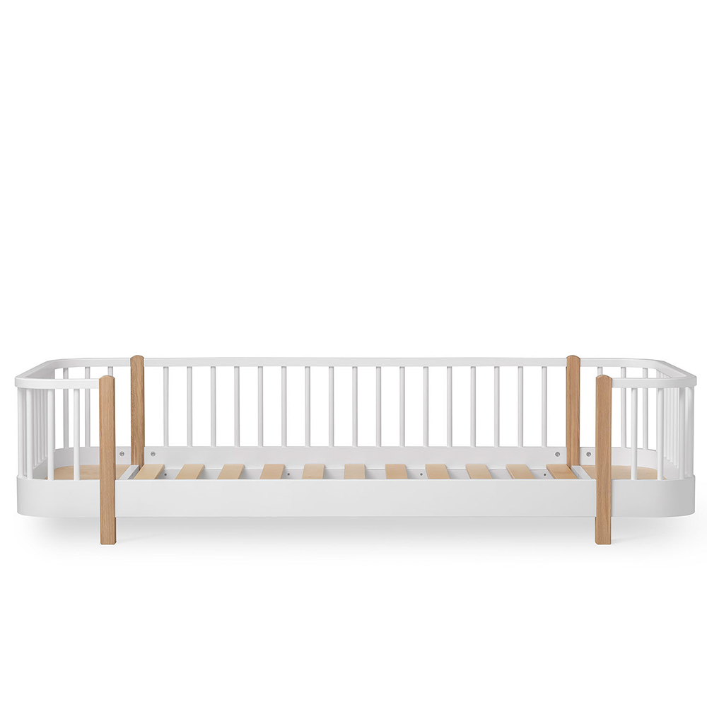 Oliver Furniture  Original Bodenbett Wood 90 x 200 cm  Weiss/Eiche