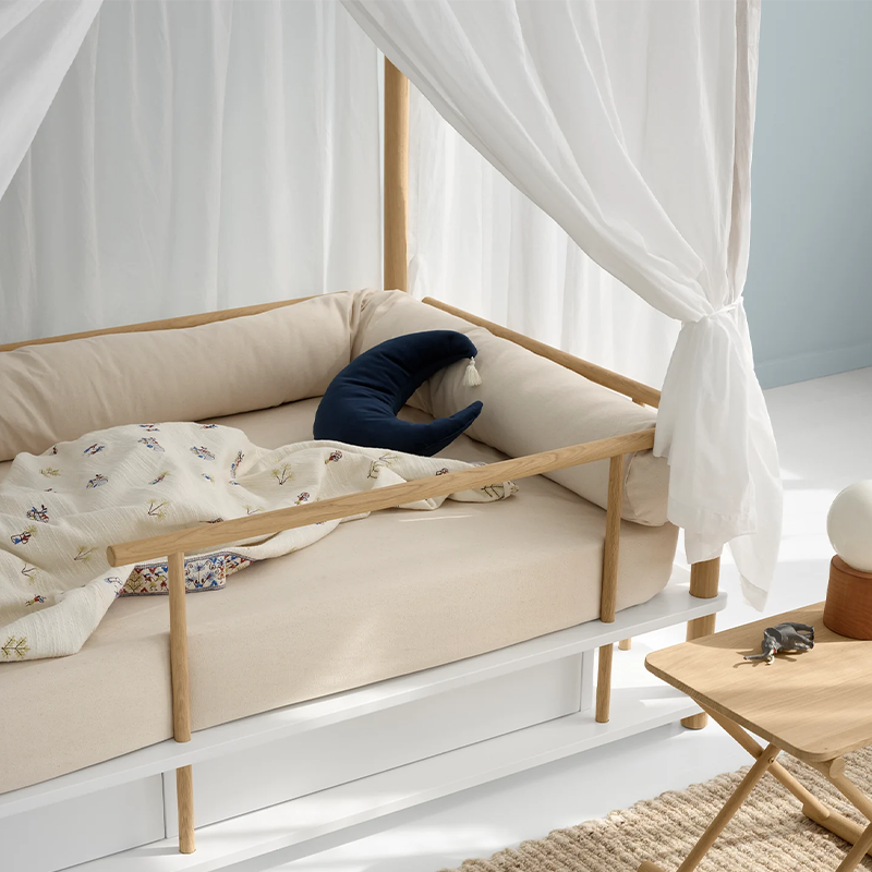 Oliver Furniture Voile de lit « Sahara » pour lit à baldaquin Camp Blanc