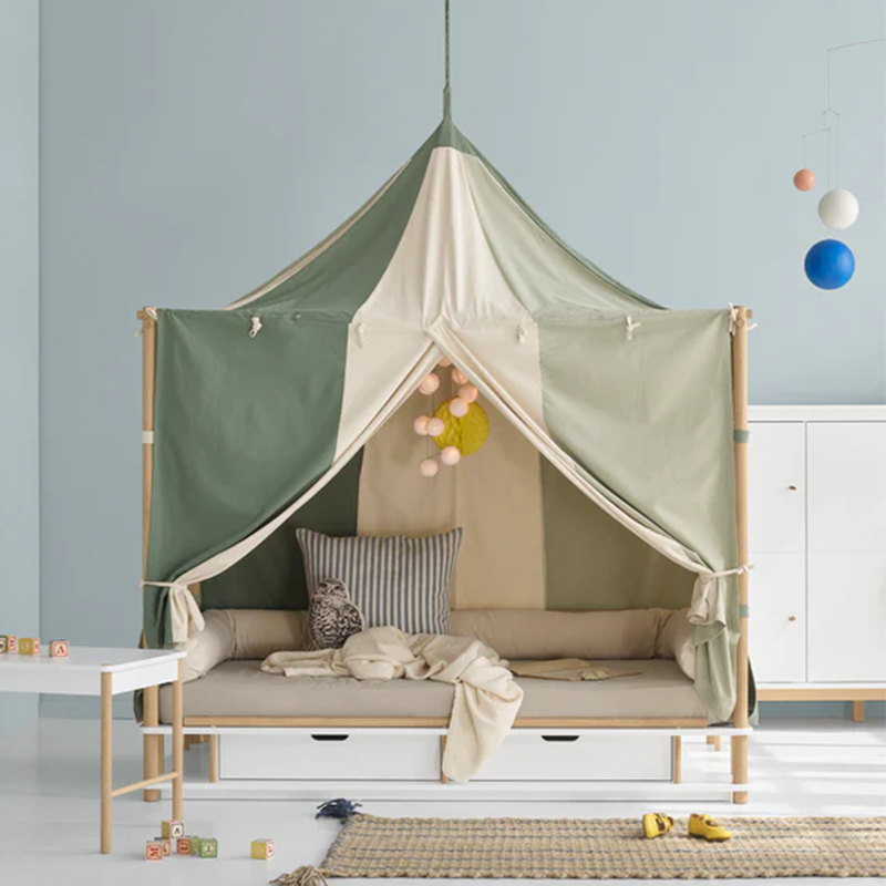 Oliver Furniture Bed Canopy 'Circus' for Camp Canopy Bed Green/Uncolored