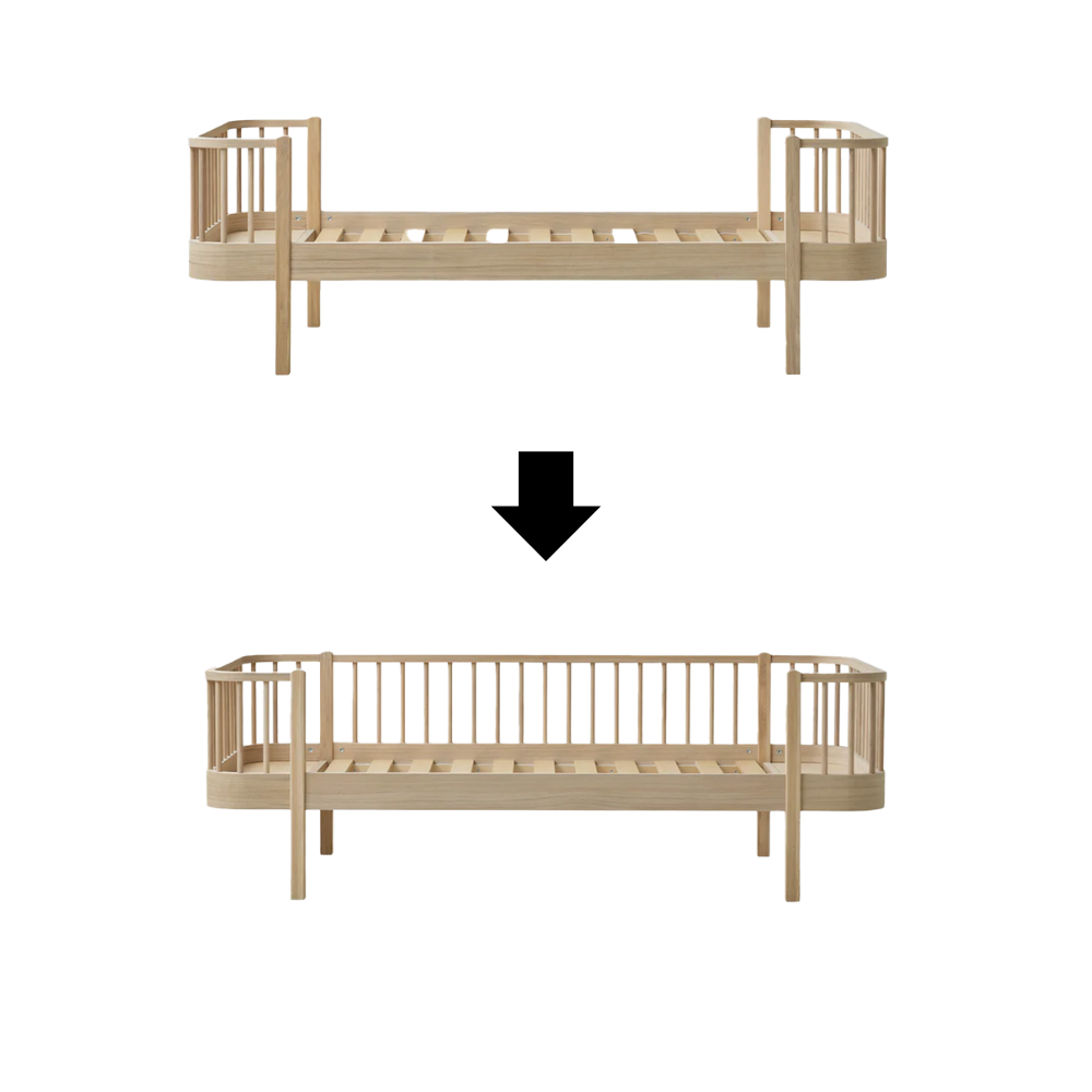 Oliver Furniture  Umbauset Wood Original Einzelbett zum Bettsofa  Eiche