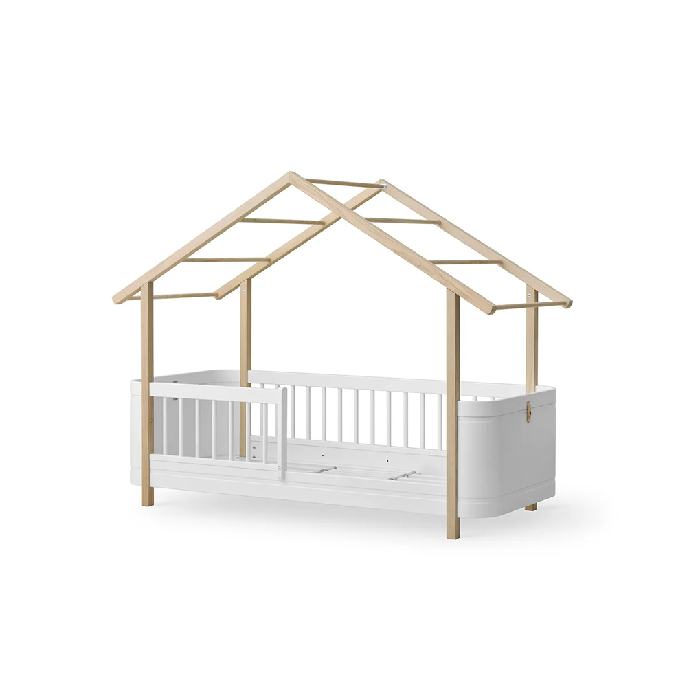 Oliver Furniture  Wood Mini+ Hausbett Weiss/Eiche