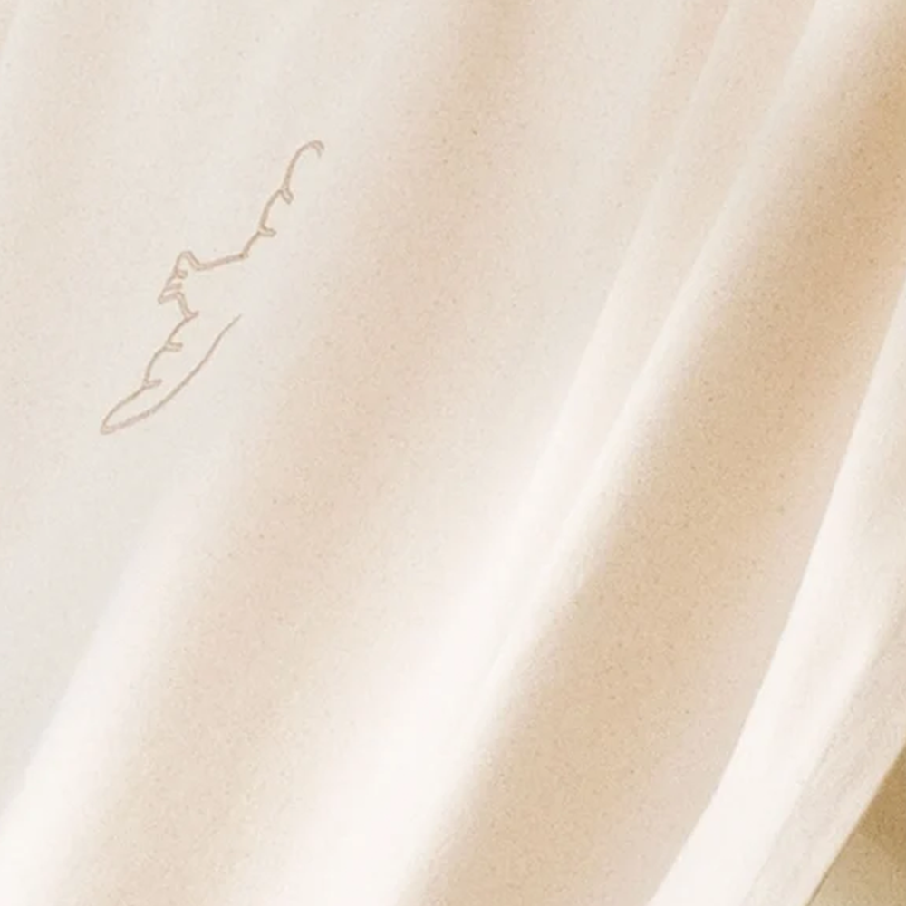 Oliver Furniture Zelt mit Stickerei für Hausdach 'Camp Novel' Ungefärbt