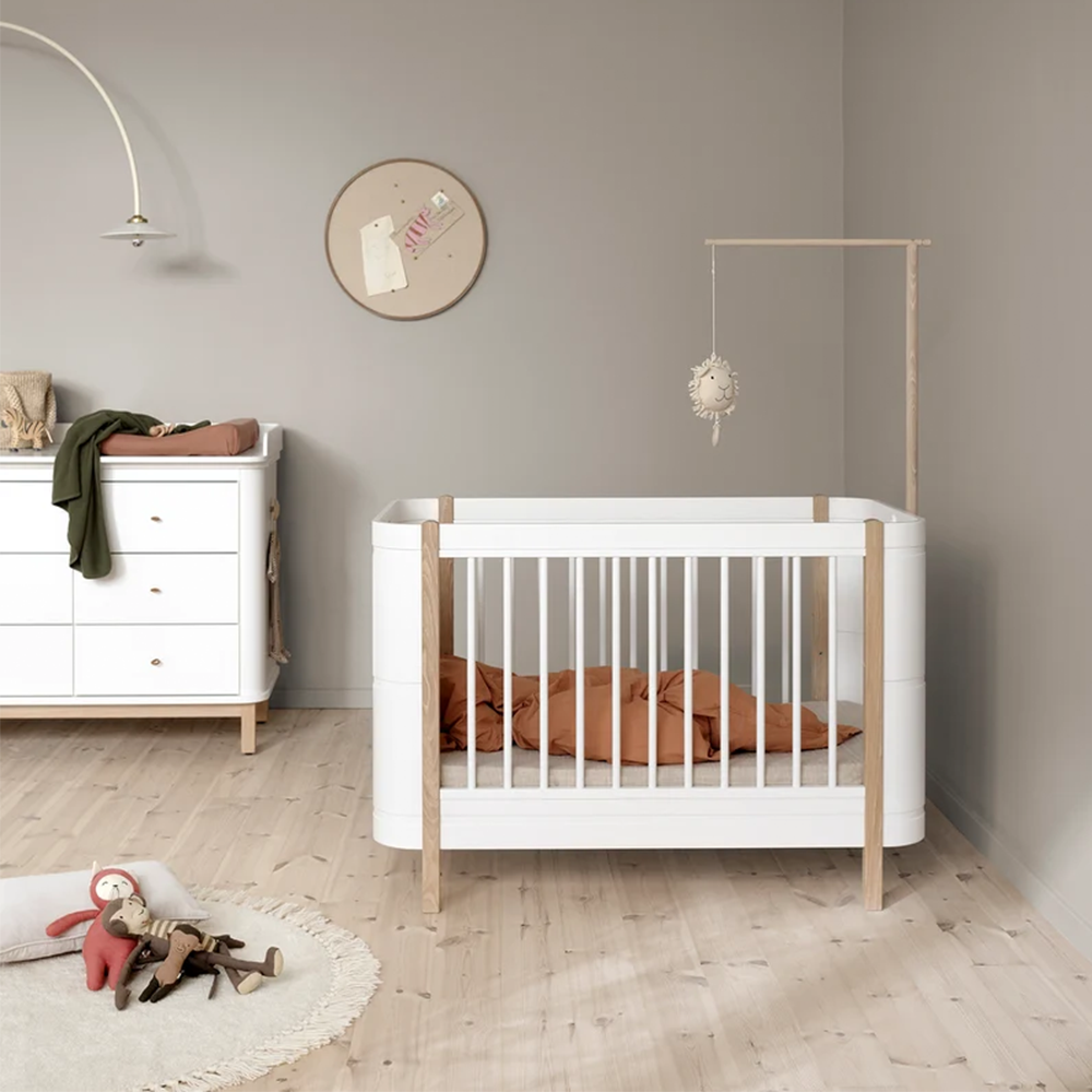 Oliver Furniture Tringle de ciel de lit pour Wood Mini+ Basic Blanc/Chêne